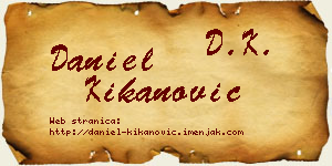 Daniel Kikanović vizit kartica